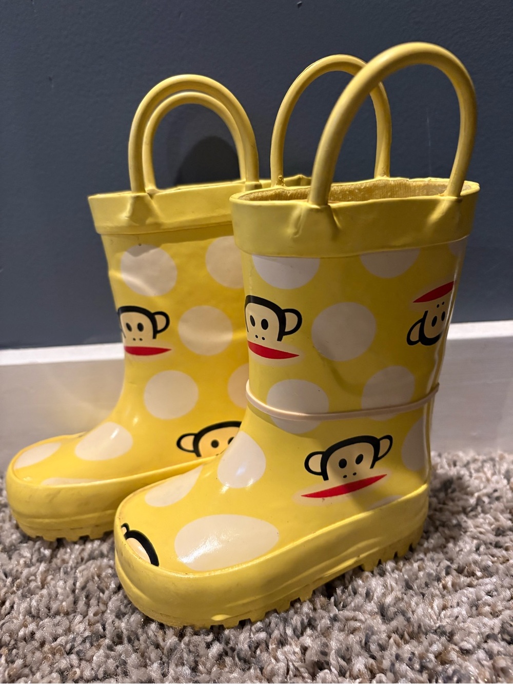 Paul Frank Yellow Rubber Rainboots Size 5 Unisex shoes
